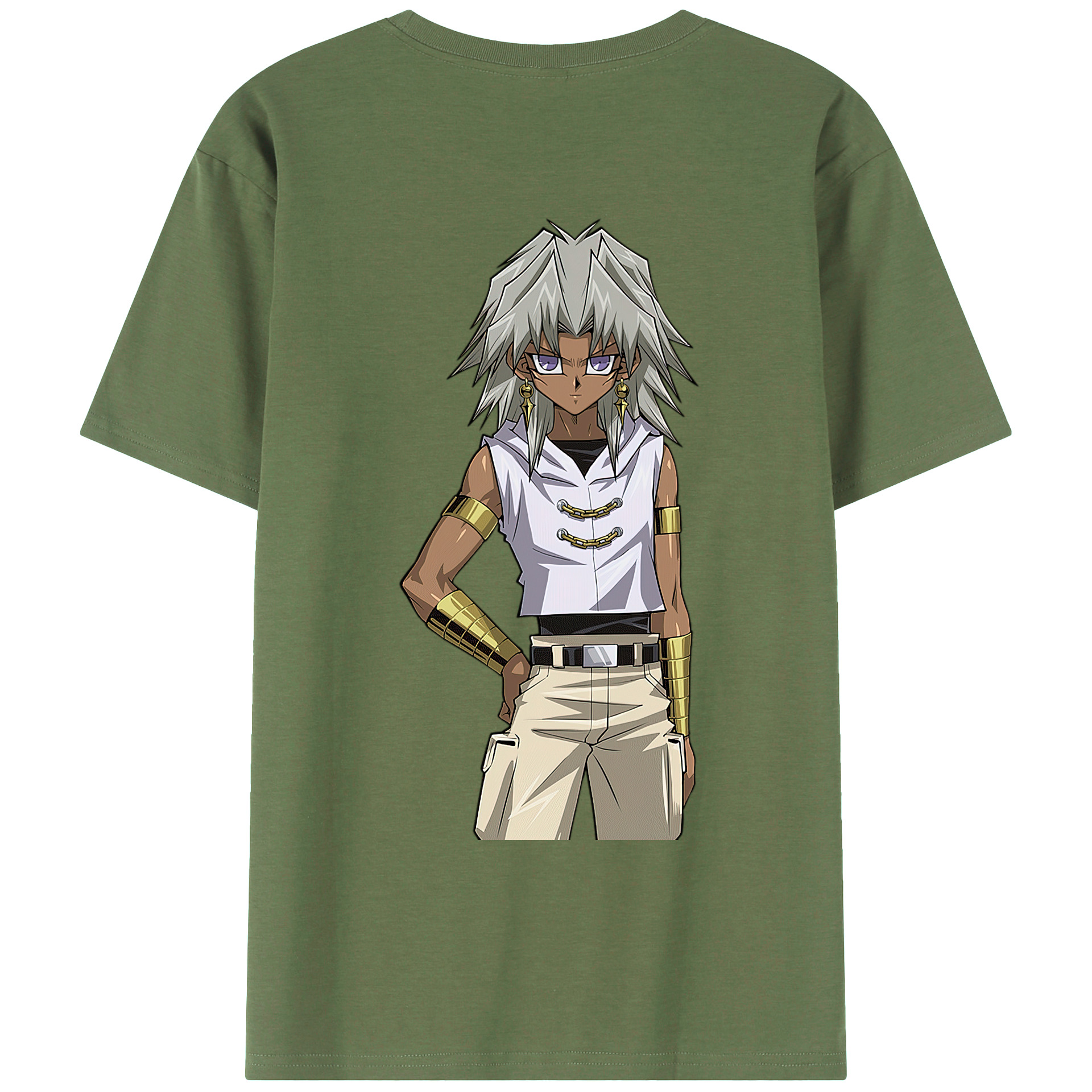 （画像用） 遊☆戯☆王 Yu-Gi-Oh! 綿100％ メンズ半袖Tシャツ（バックプリント） 通気性